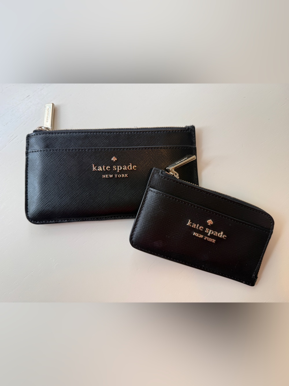 Kate Spade Black Leather Zip Wallet and Card Case set. Work Day/Weekend 💕 $60